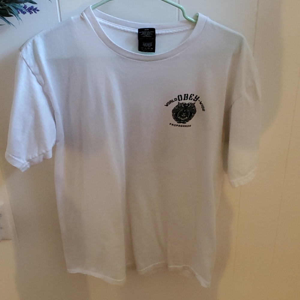 White Obey Medium Tee Shirt